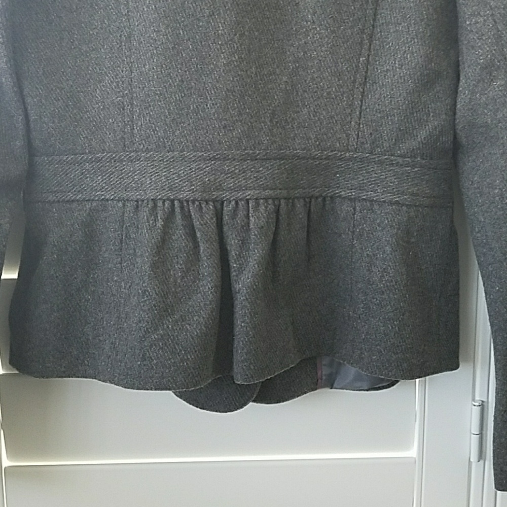 Loft Gray Ruffle Blazer - Picture 5 of 6